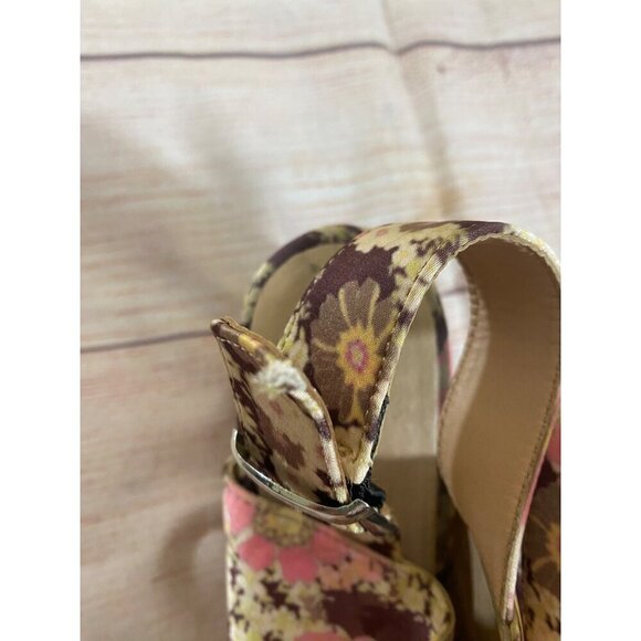 Free People Women's Ditsy Floral Slingback Bohemian Wedges - 40 (US 9) - Picture 8 of 14